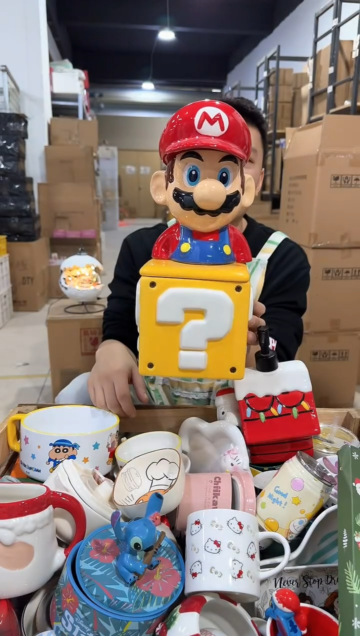 瓷片马里奥问号罐套装