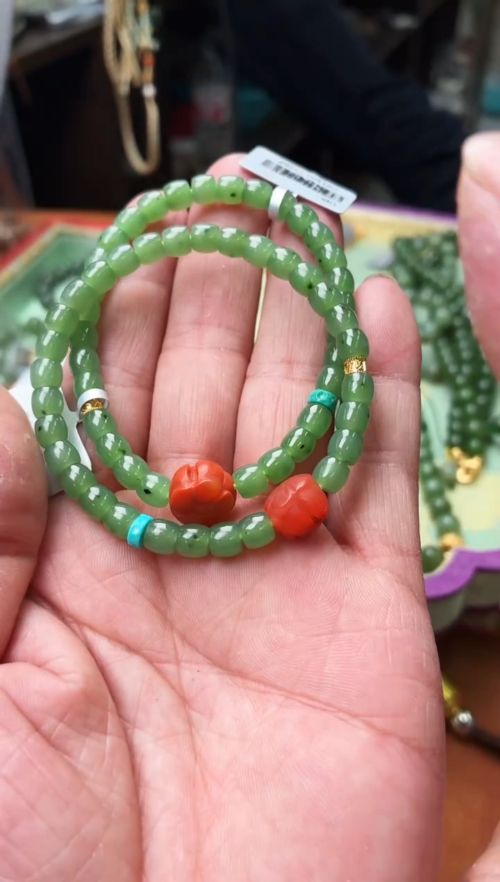 未镶嵌手串和田玉A67多样性其一