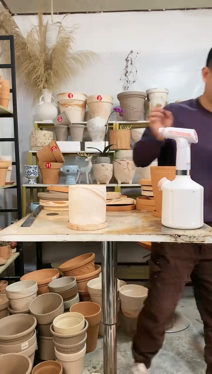 【闪购商品】红陶11*11玛奇朵直筒 1盆1托