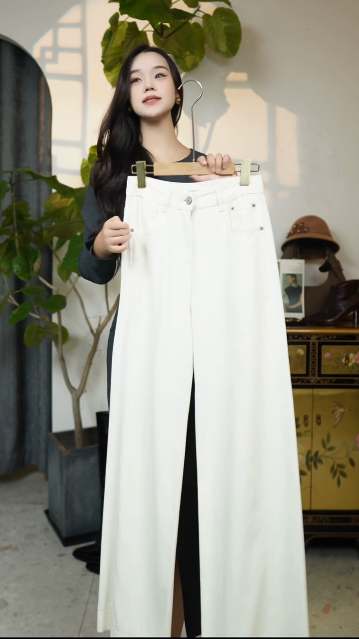 白色牛仔裤直筒裤 27码