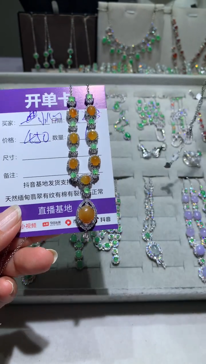 银S925镶嵌翡翠耳饰小* 小心 小心