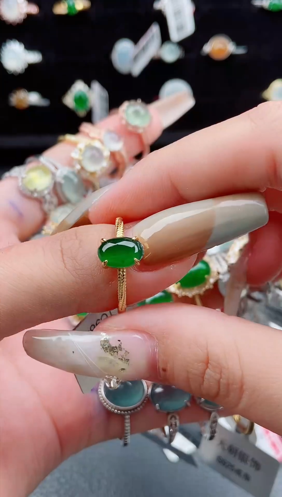 【闪购商品】翡翠戒指银S925镶嵌戒指280