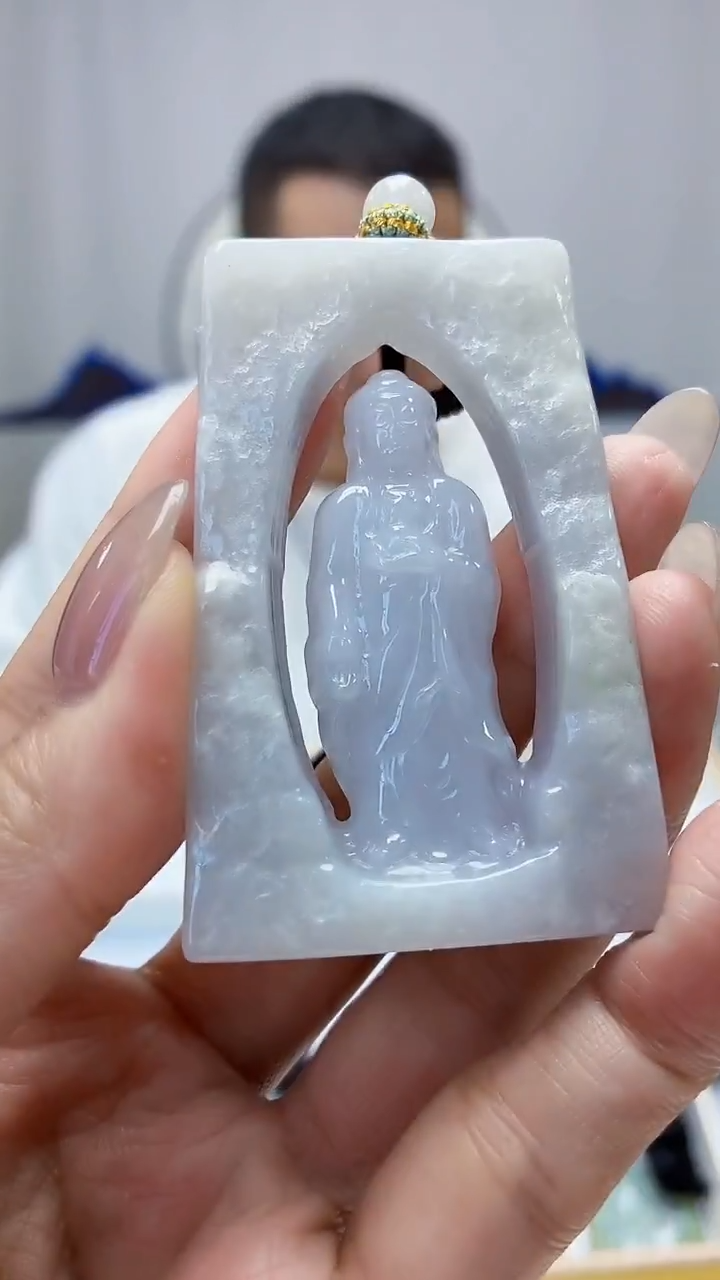 未镶嵌定制翡翠4898MM-毛货挂件106