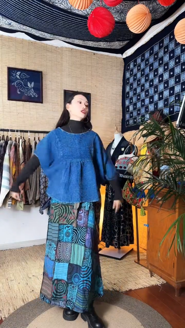 【闪购商品】设计师款蓝染半袖