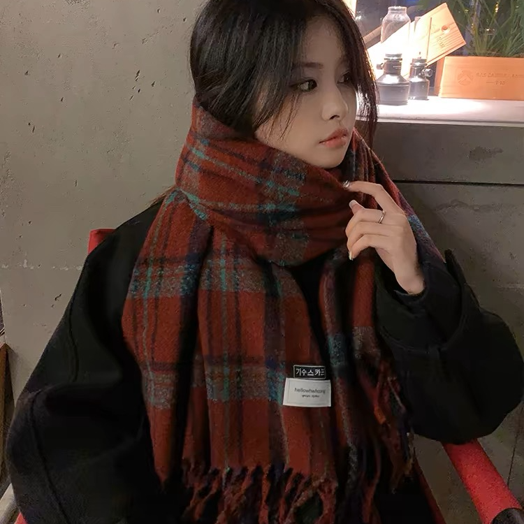 SKU（201-300）温暖围巾爆款单品孤品款式格子纯色围巾