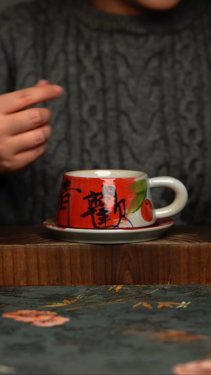 瓷片釉下彩手工手绘同款