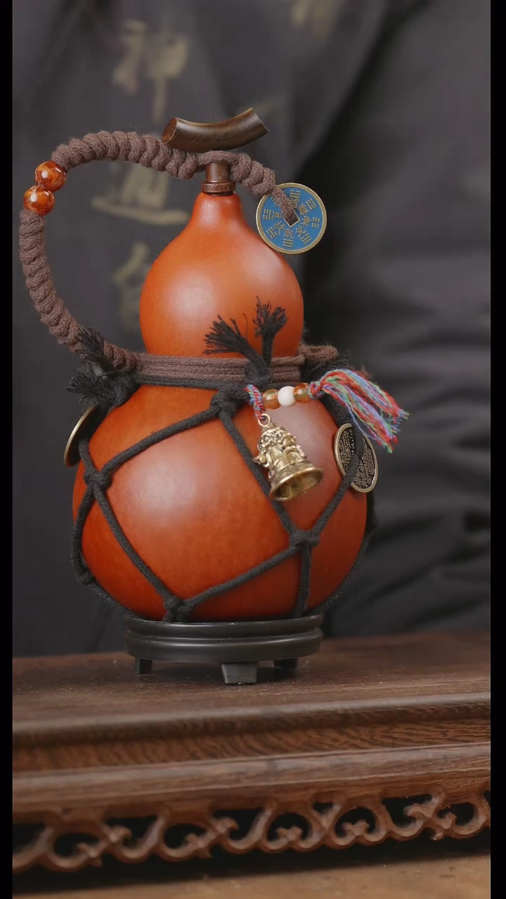 【闪购商品】329号精品天然大漆工艺防渗内胆酒葫芦~