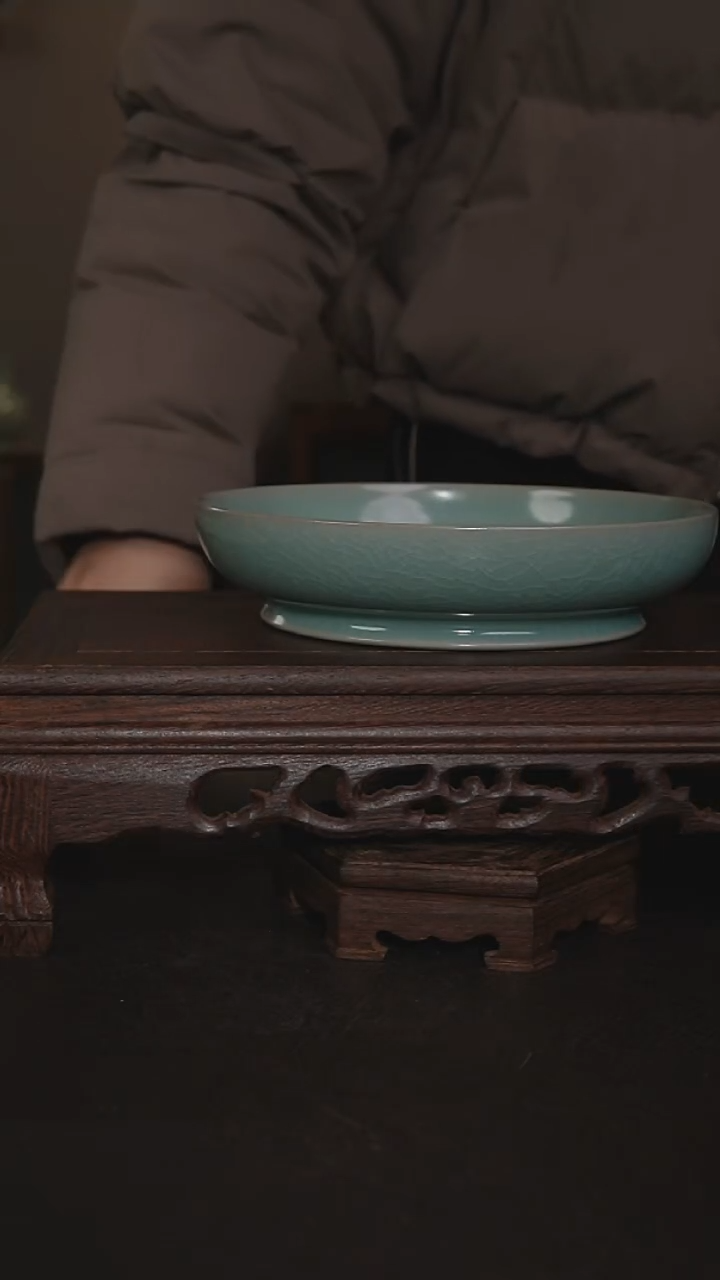 摆件瓷仿古手工圆洗