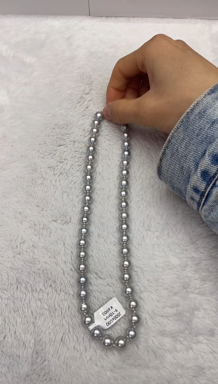 【闪购商品】海水珍珠颈饰未镶嵌AK真多麻9-10mm（多样性发一）