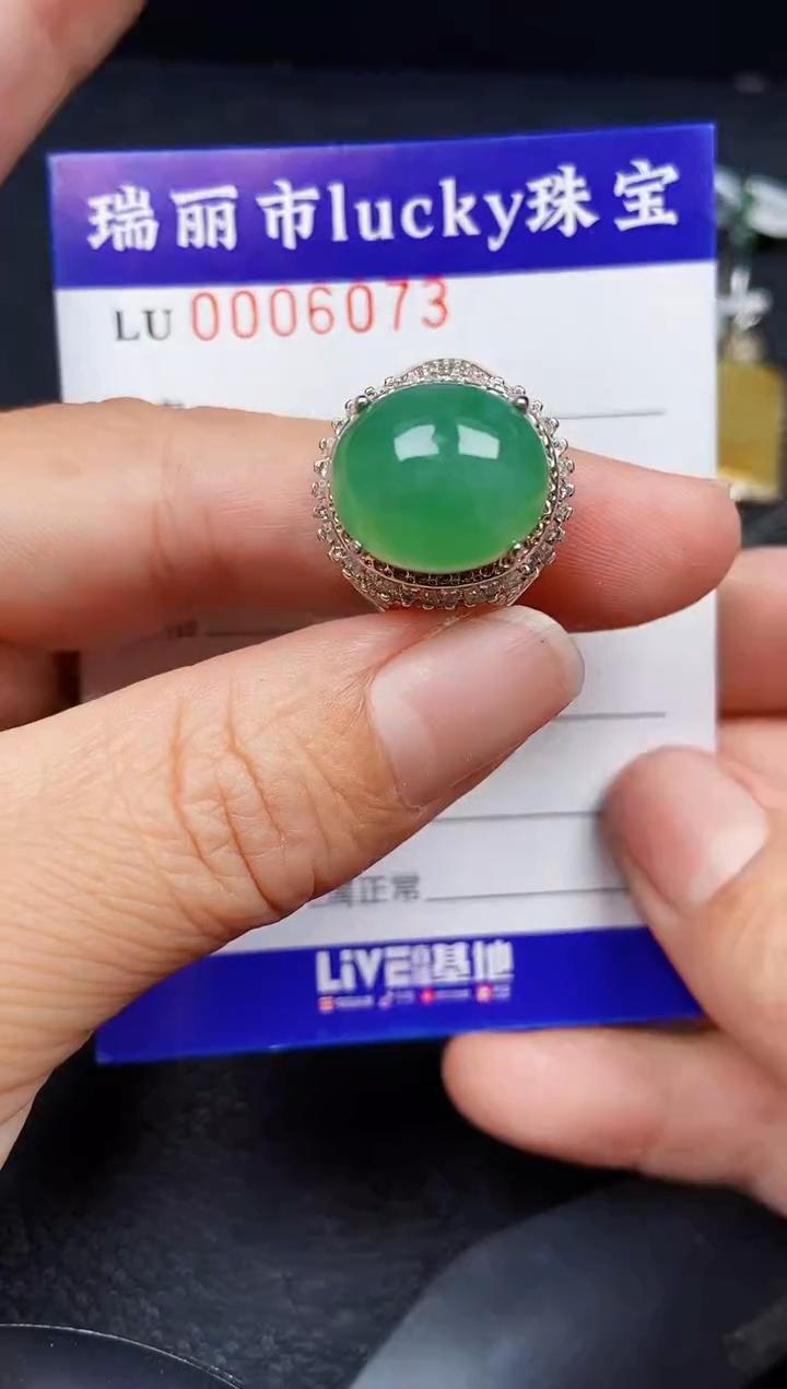 翡翠未镶嵌颈饰6073铜托