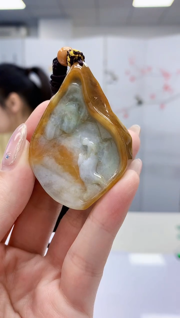 【闪购商品】定制翡翠未镶嵌4902jw-毛货挂件79