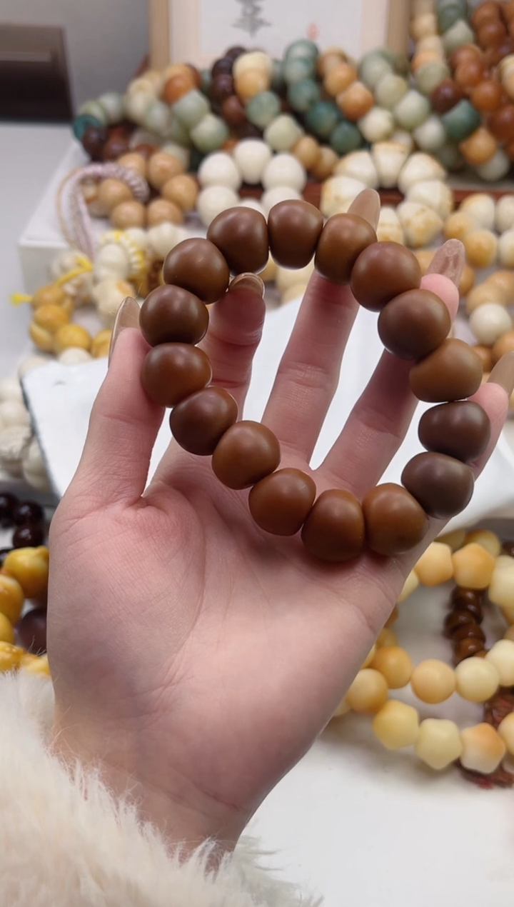 手串菩提根/象牙果a15干磨风化蒜瓣大肠18mm手串