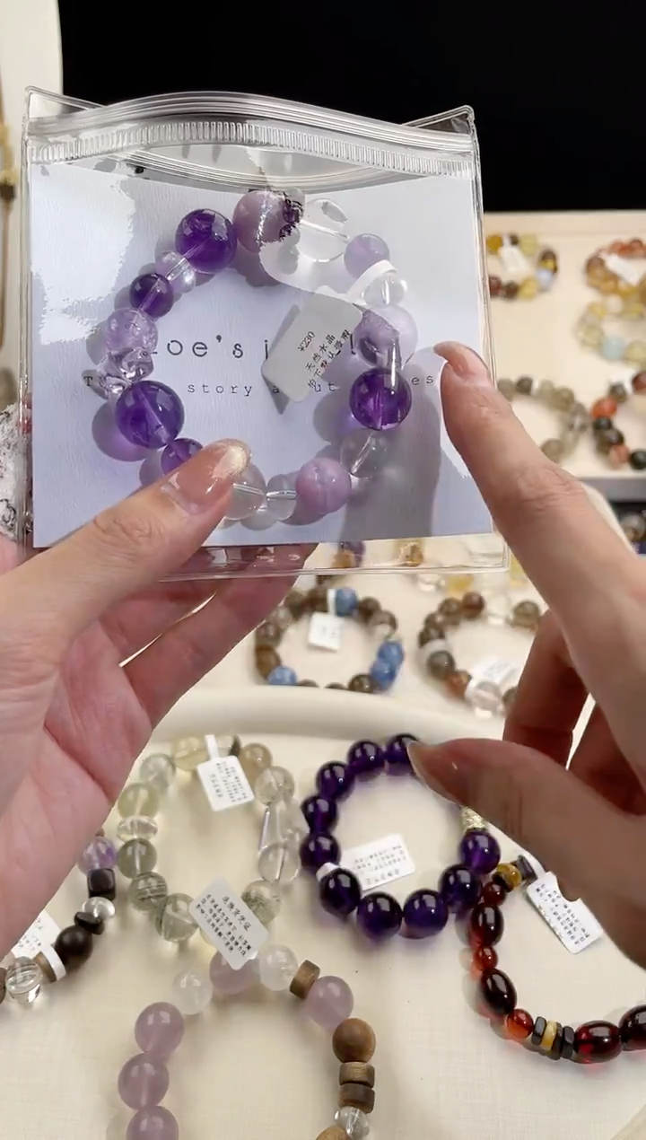 未镶嵌手串水晶?***g天然水晶多宝手串