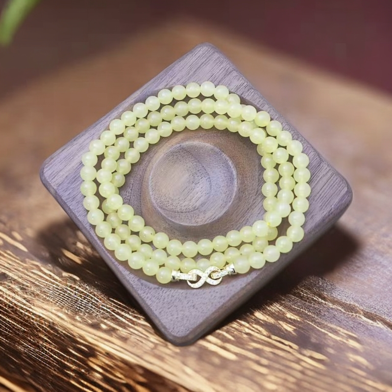 【仟禧珠宝】天然玉石  240 蜂蜜水黄108颗 6mm