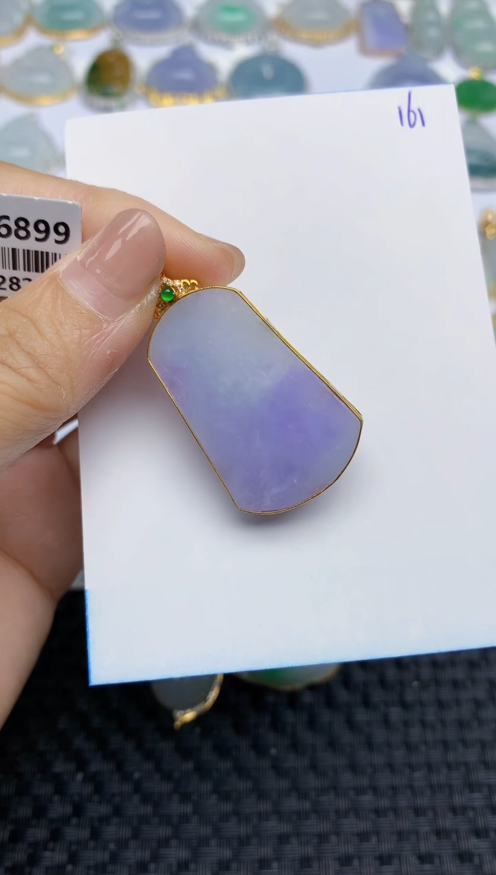 【闪购商品】翡翠颈饰18K金镶嵌天然A货翡翠 162