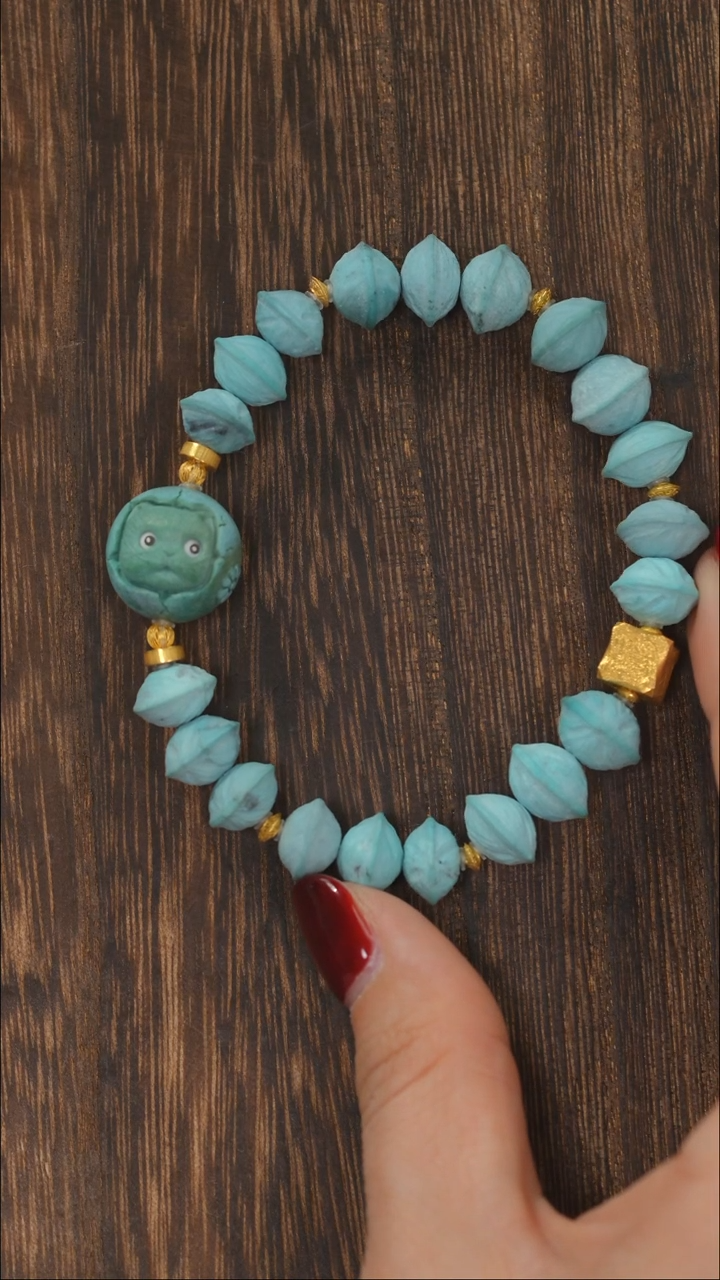 【闪购商品】绿松石手链18K金镶嵌1