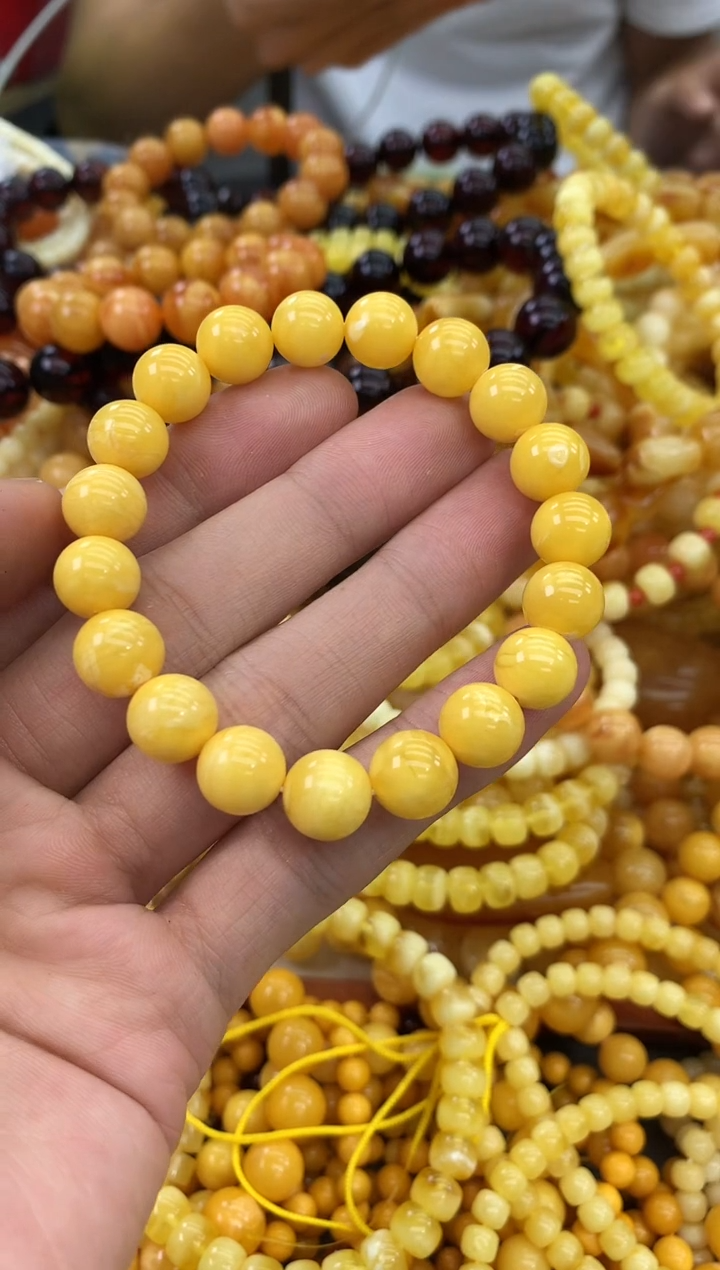 裸石蜜蜡未镶嵌手串