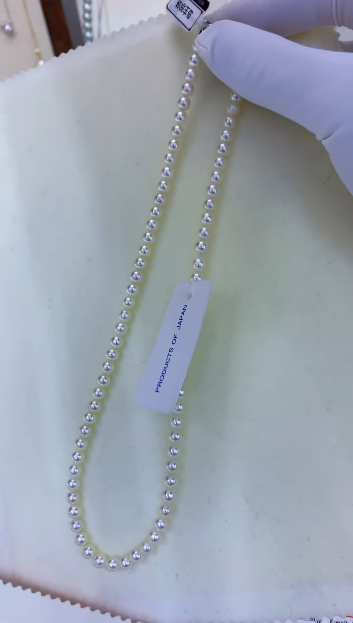 银S925镶嵌海水珍珠饰品4.5-5rose满珠链带大证