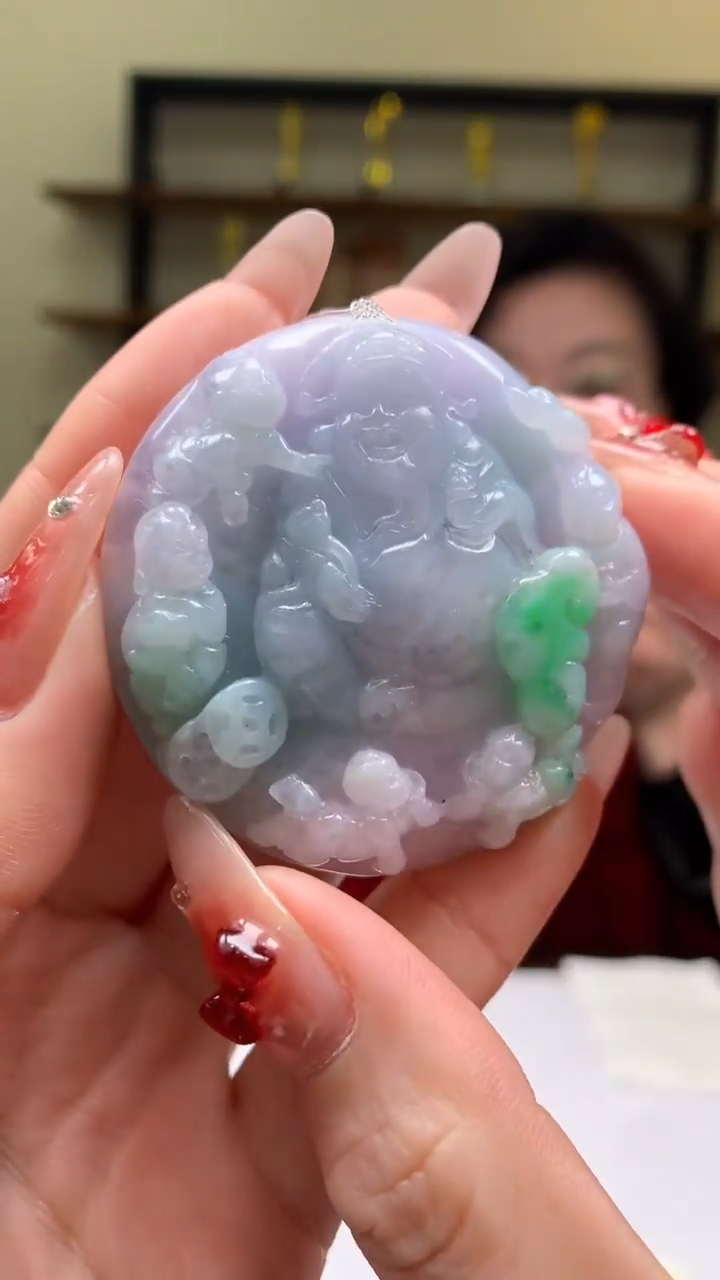 【闪购商品】定制翡翠未镶嵌1071ry-毛货挂件123