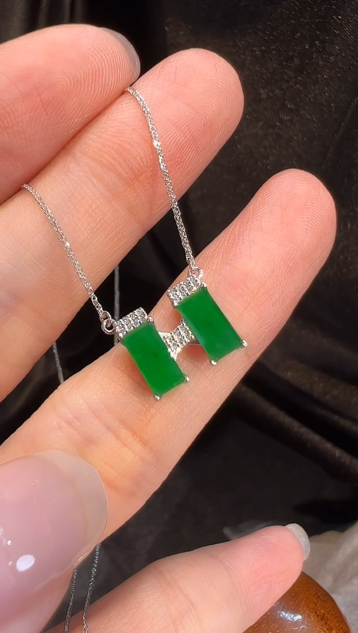 套链18K金镶嵌翡翠L6套链