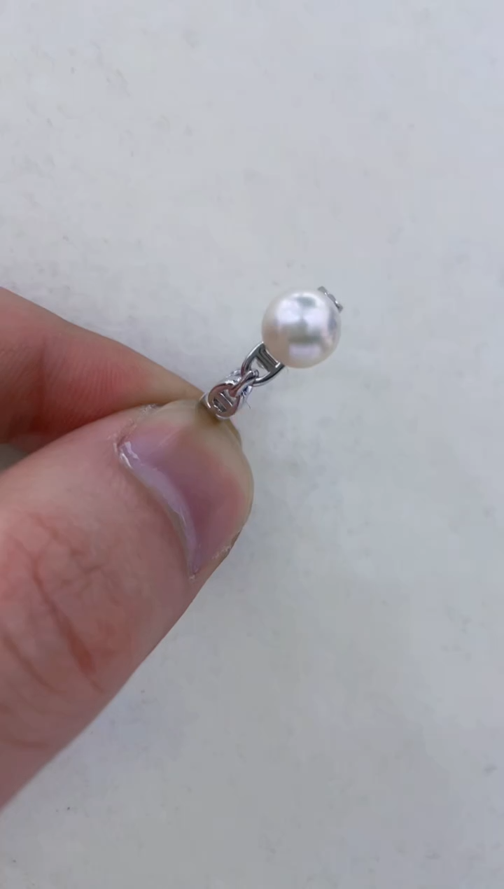 银S925镶嵌戒指海水珍珠    