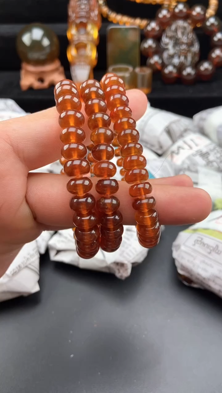 【闪购商品】琥珀手链未镶嵌算盘珠手串【多样性发货其中一】