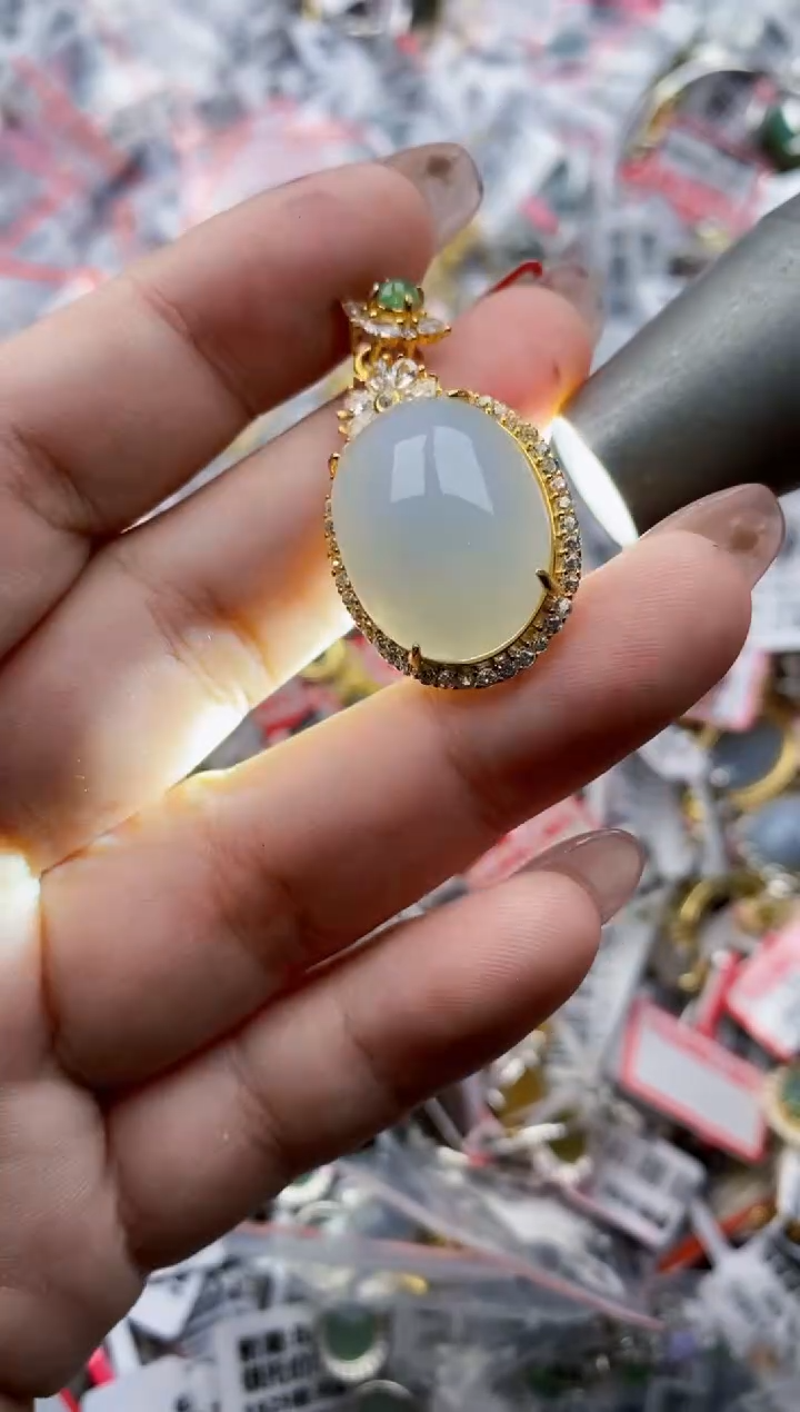 【闪购商品】翡翠戒指银S925镶嵌22222---1