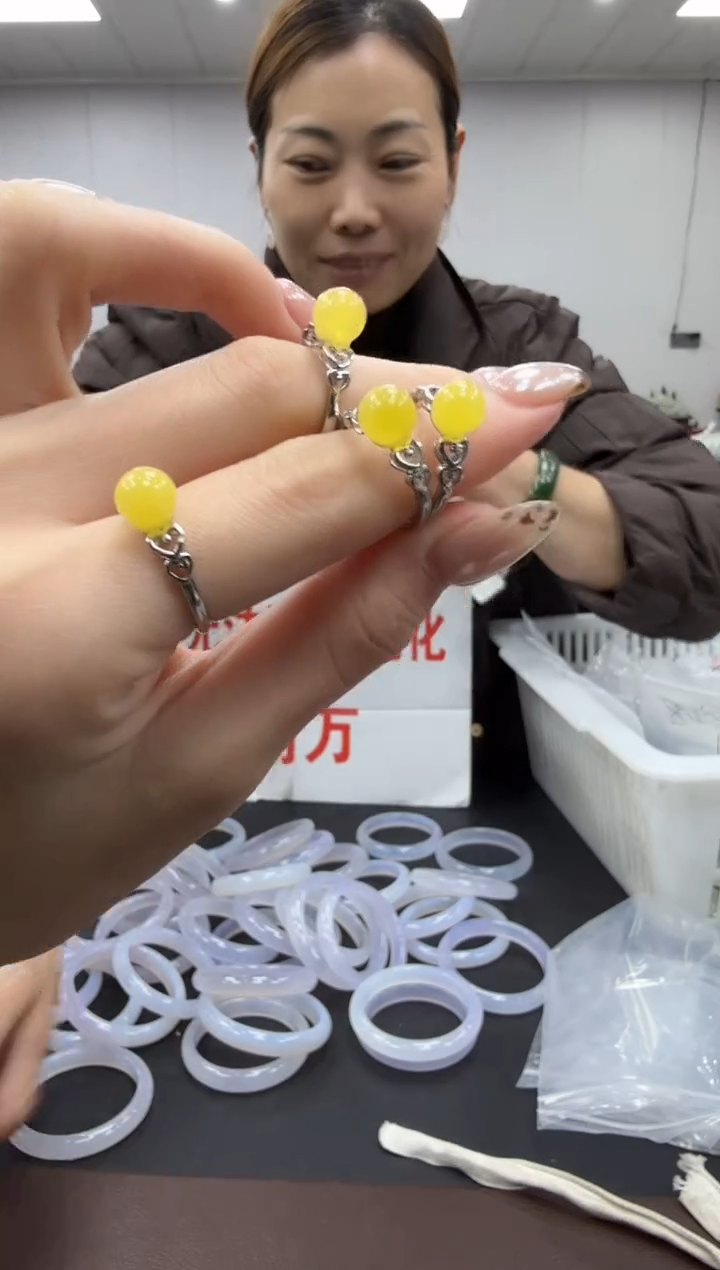 未镶嵌蜜蜡戒指多样性发其一ly