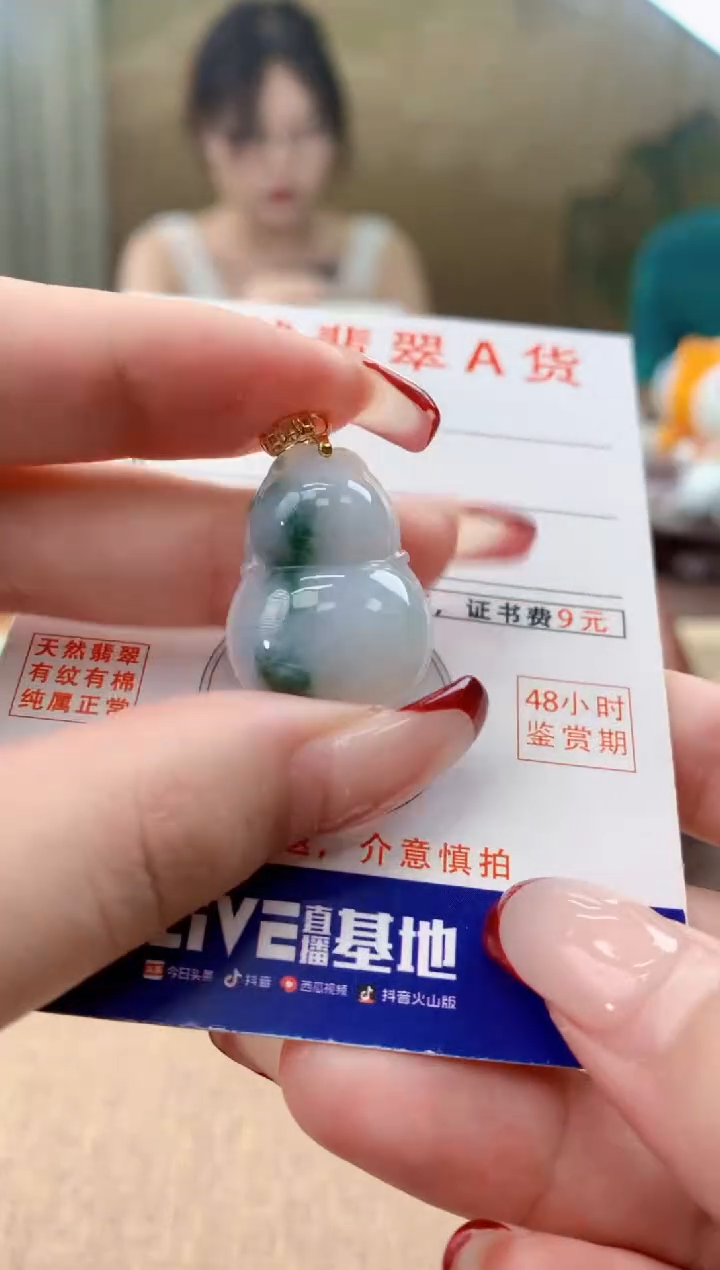 颈饰未镶嵌翡翠 天然A货翡翠挂件