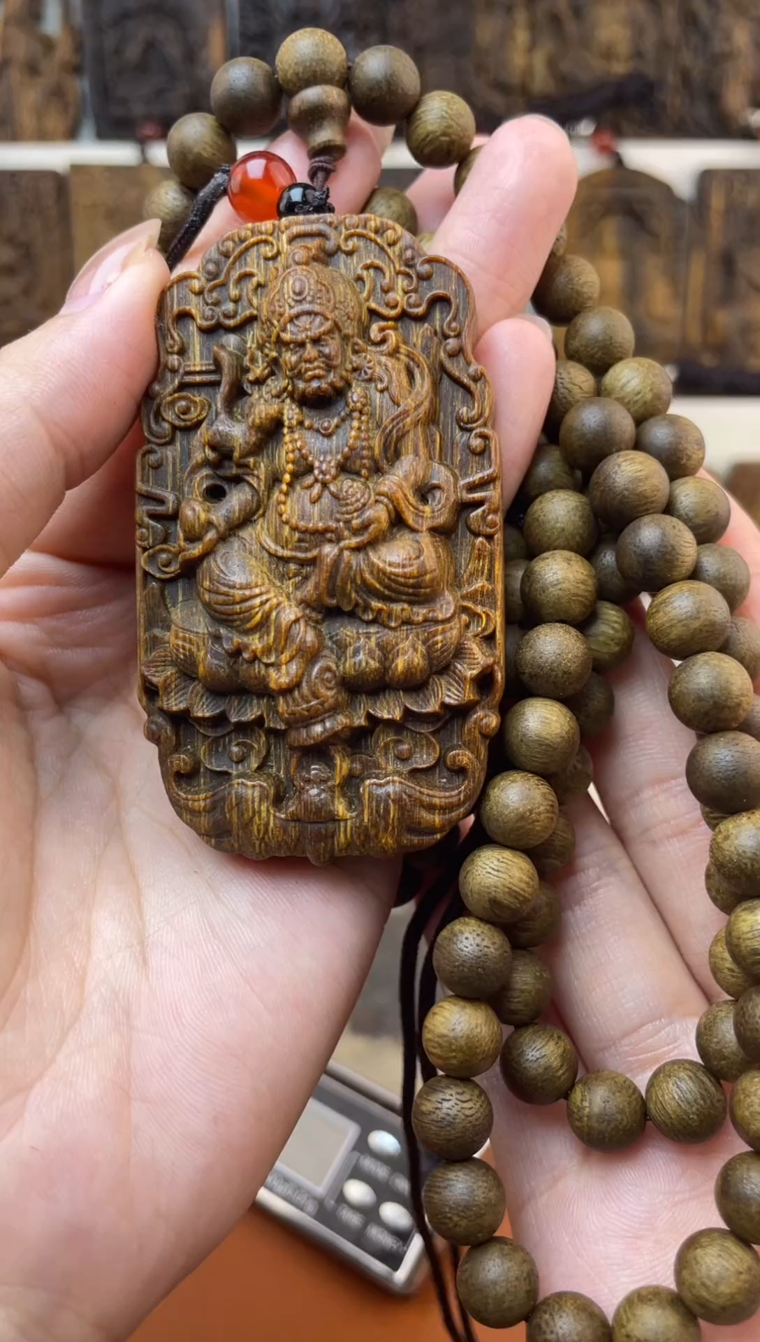 木木雕款常*树芽庄 0.8+108黄财神 送养香瓶