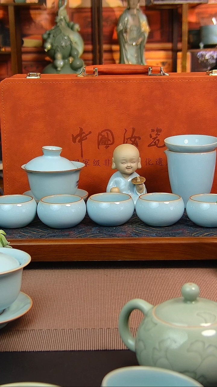 【闪购商品】原矿汝瓷福利盖碗套装