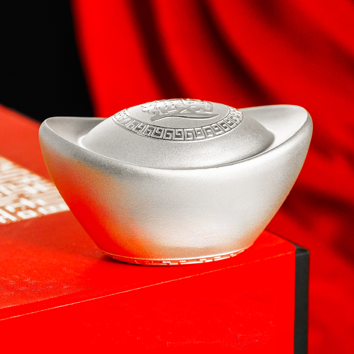 足银银制品 福字银制品摆件500克家用摆件