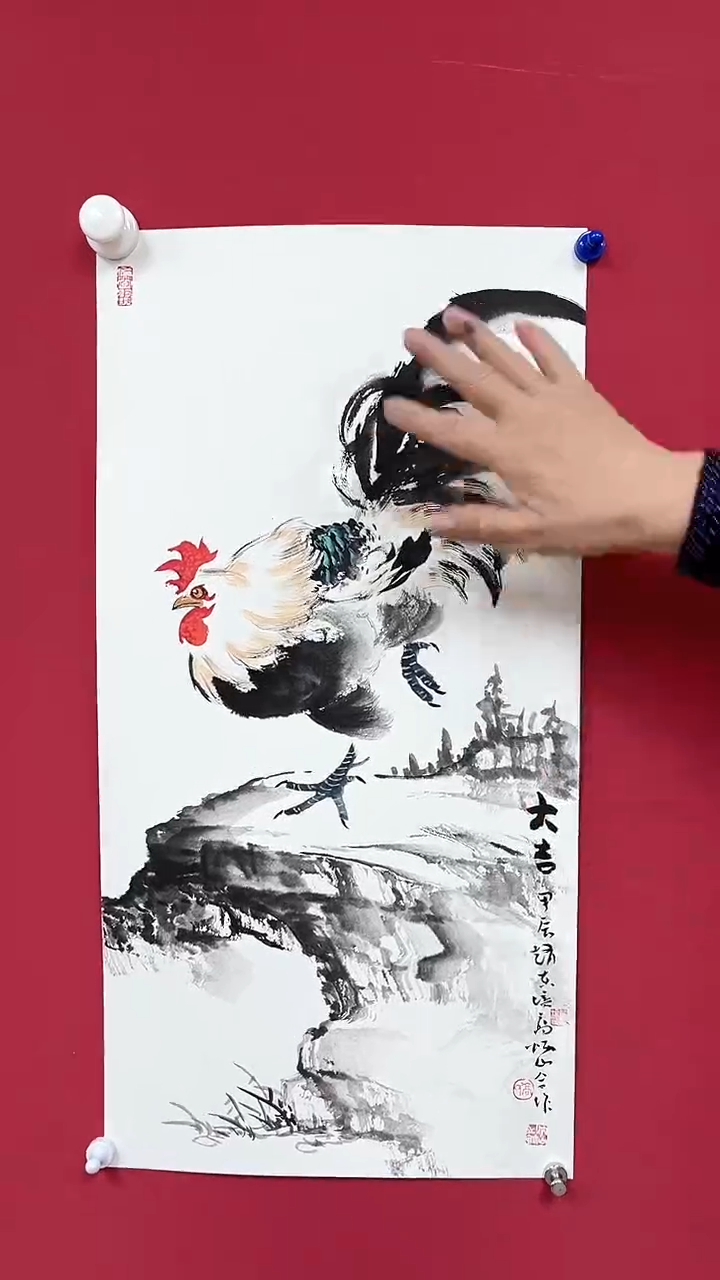 【闪购商品】，赵东培画&高炳山补山，68*33，