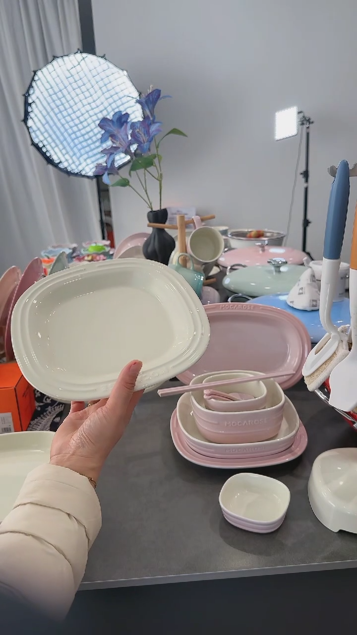 【闪购商品】7.9英寸方形深盘-奶油白