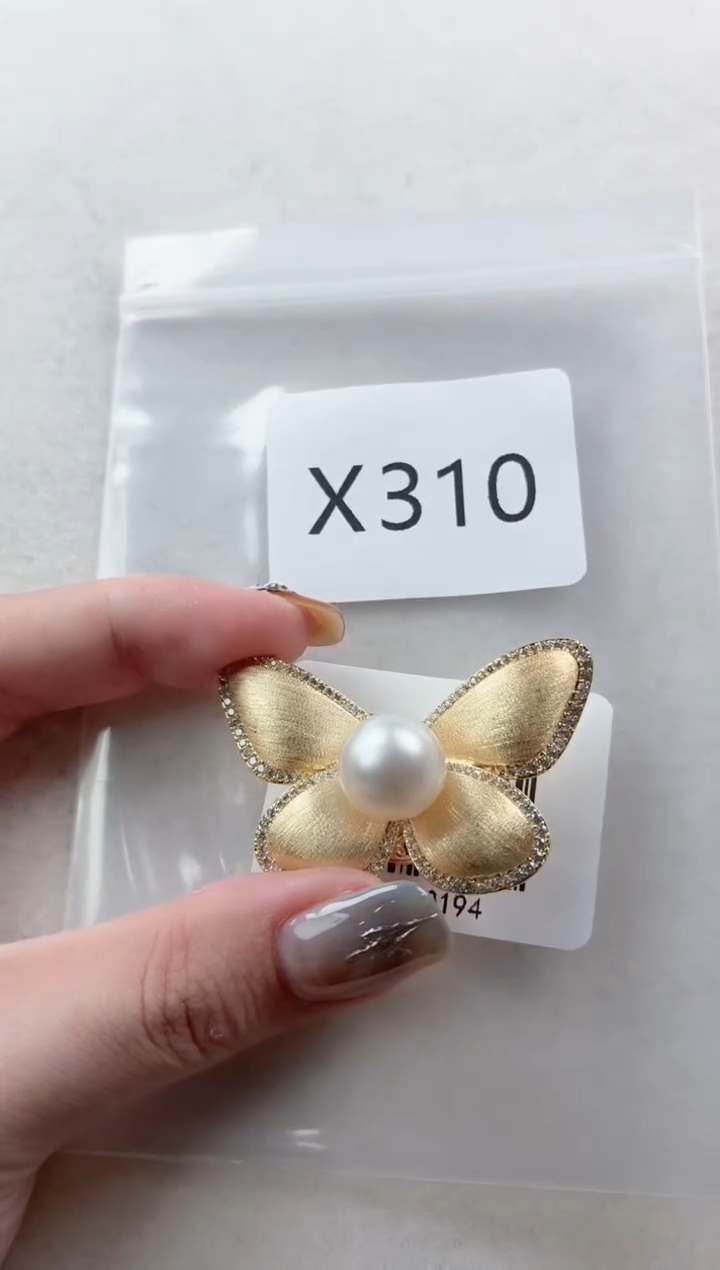 未镶嵌胸针海水珍珠X310