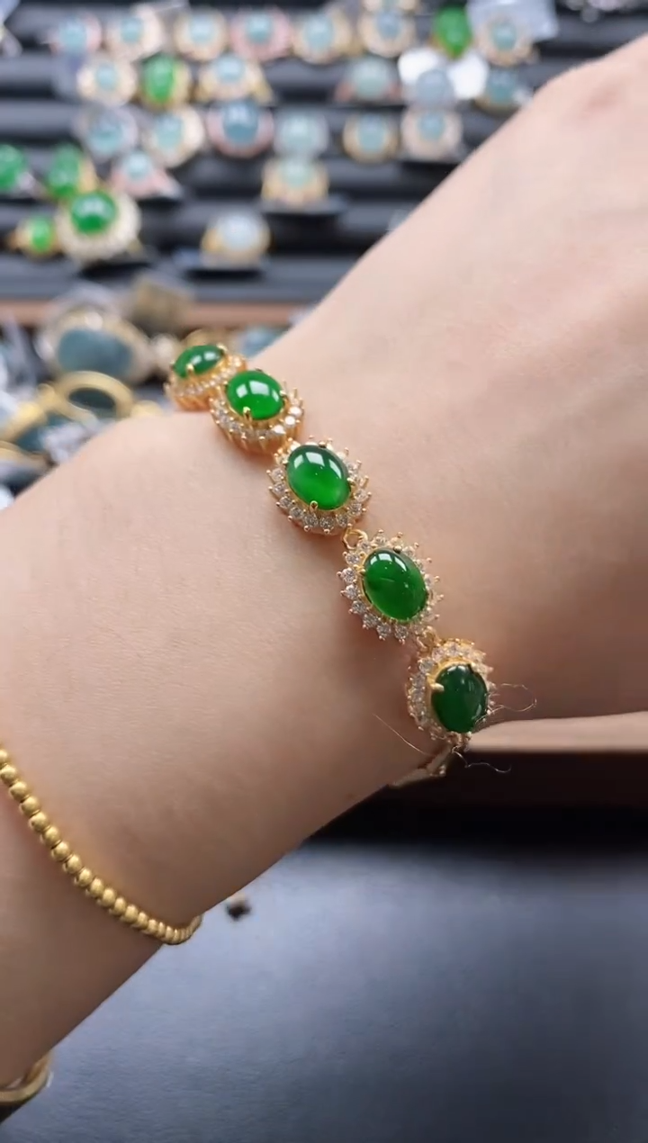 【闪购商品】翡翠戒指银S925镶嵌51511