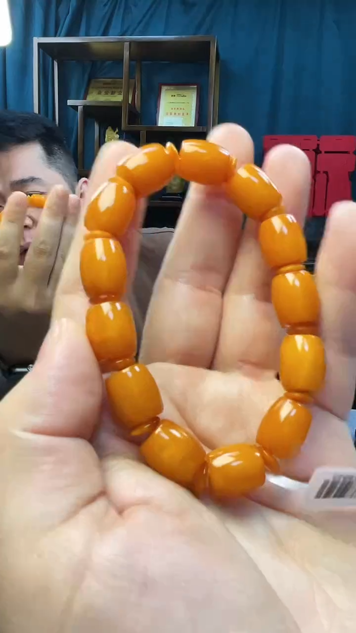 手串琥珀未镶嵌蜜蜡桶珠手串