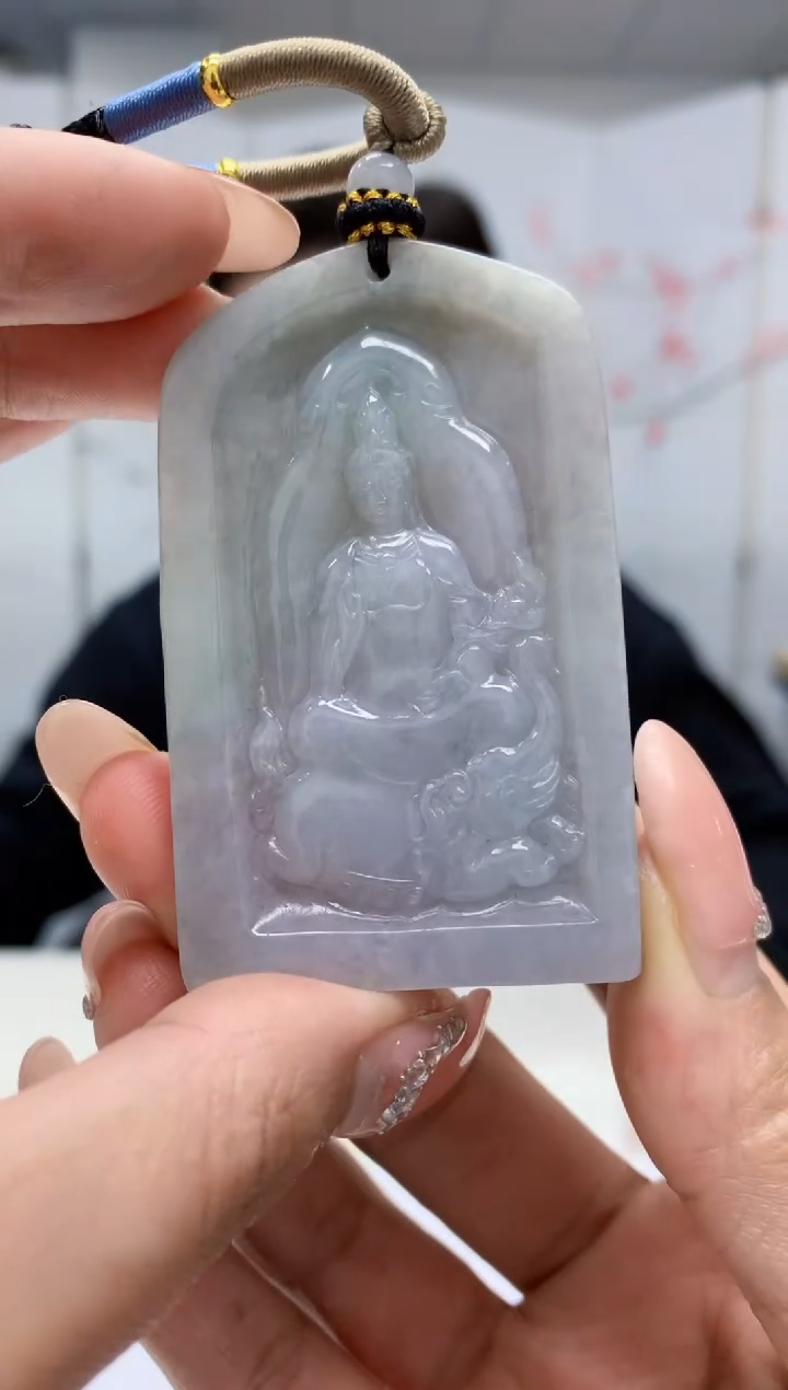 【闪购商品】定制翡翠未镶嵌4917MM-毛货挂件59