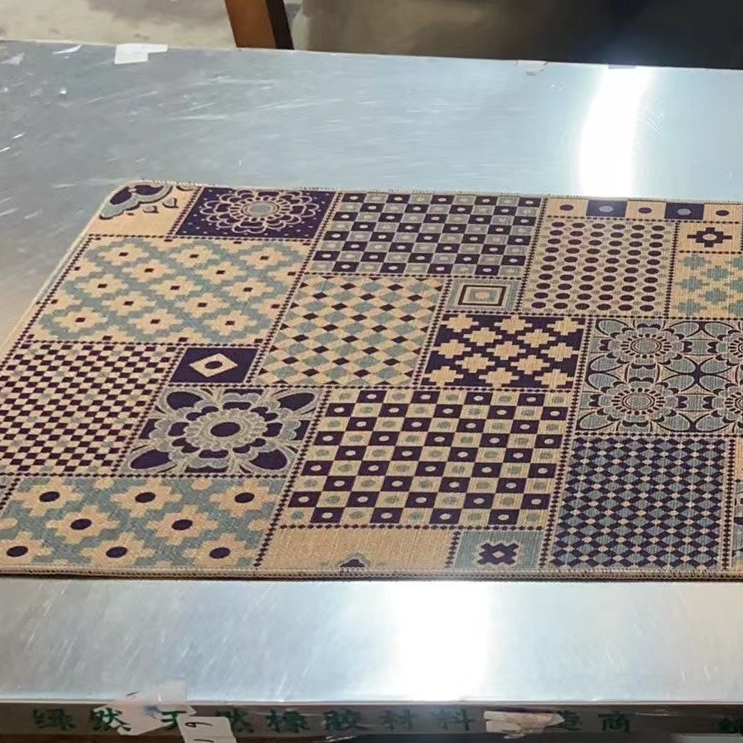 【45*120cm】亚麻硅藻泥地垫客厅沙发垫长条床边地垫防滑免洗地毯