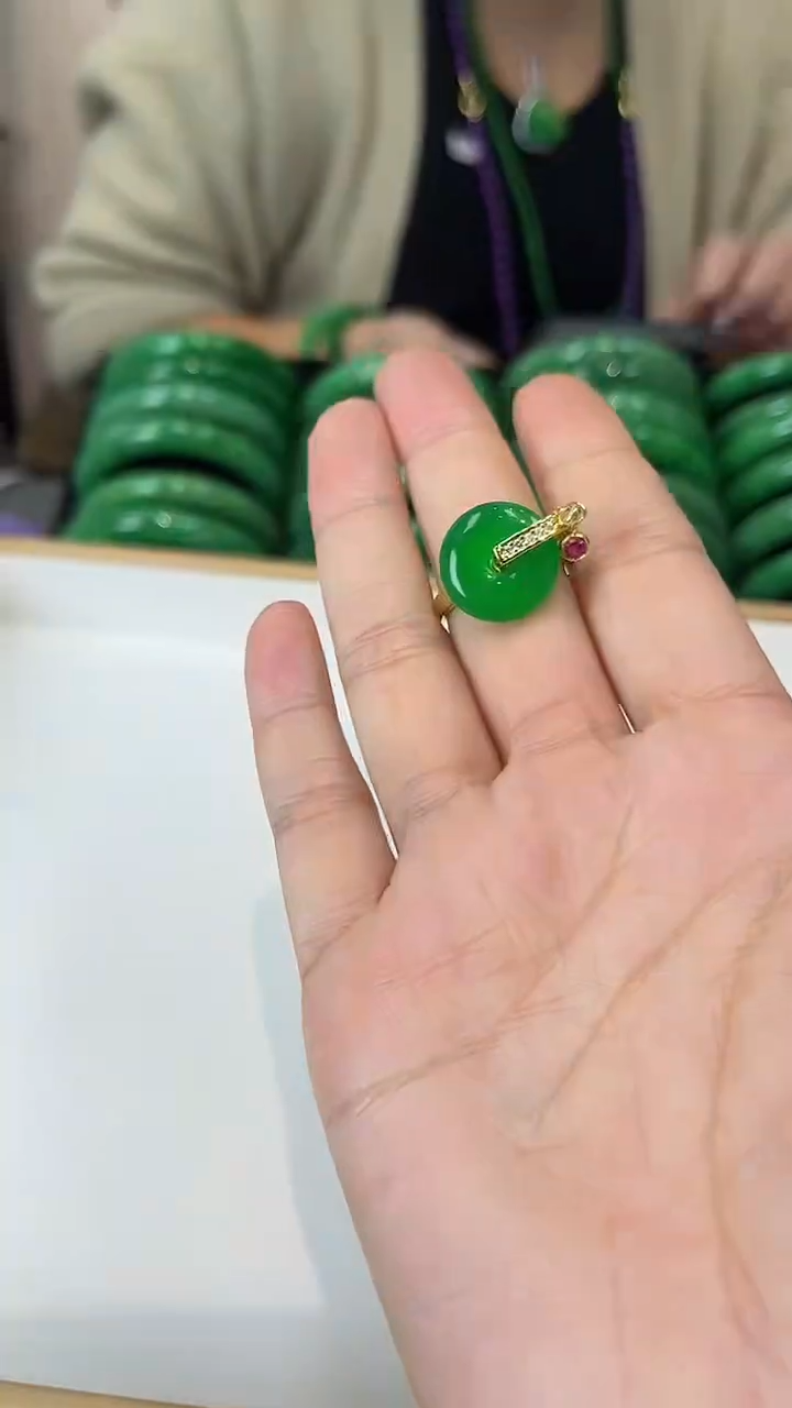 【闪购商品】翡翠戒指未镶嵌闪6 戒指