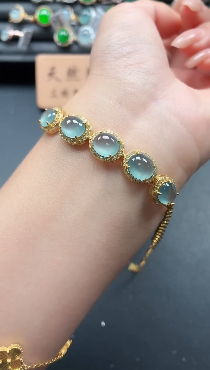 银S925镶嵌戒指翡翠111