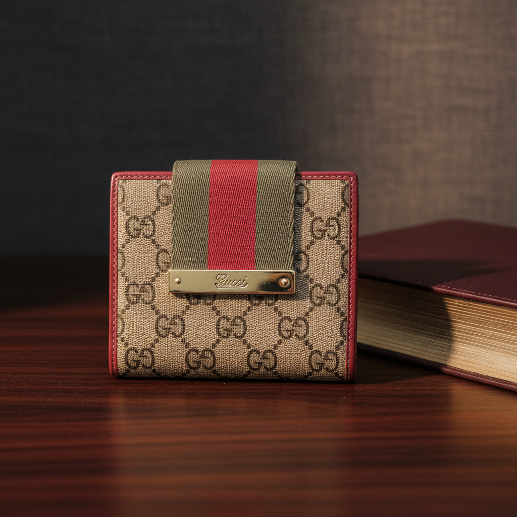 95新 GUCCI/古驰  拼色短款钱包  1786 2711
