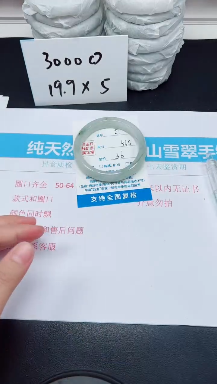 【闪购商品】石英质玉未镶嵌手镯G27-56.5