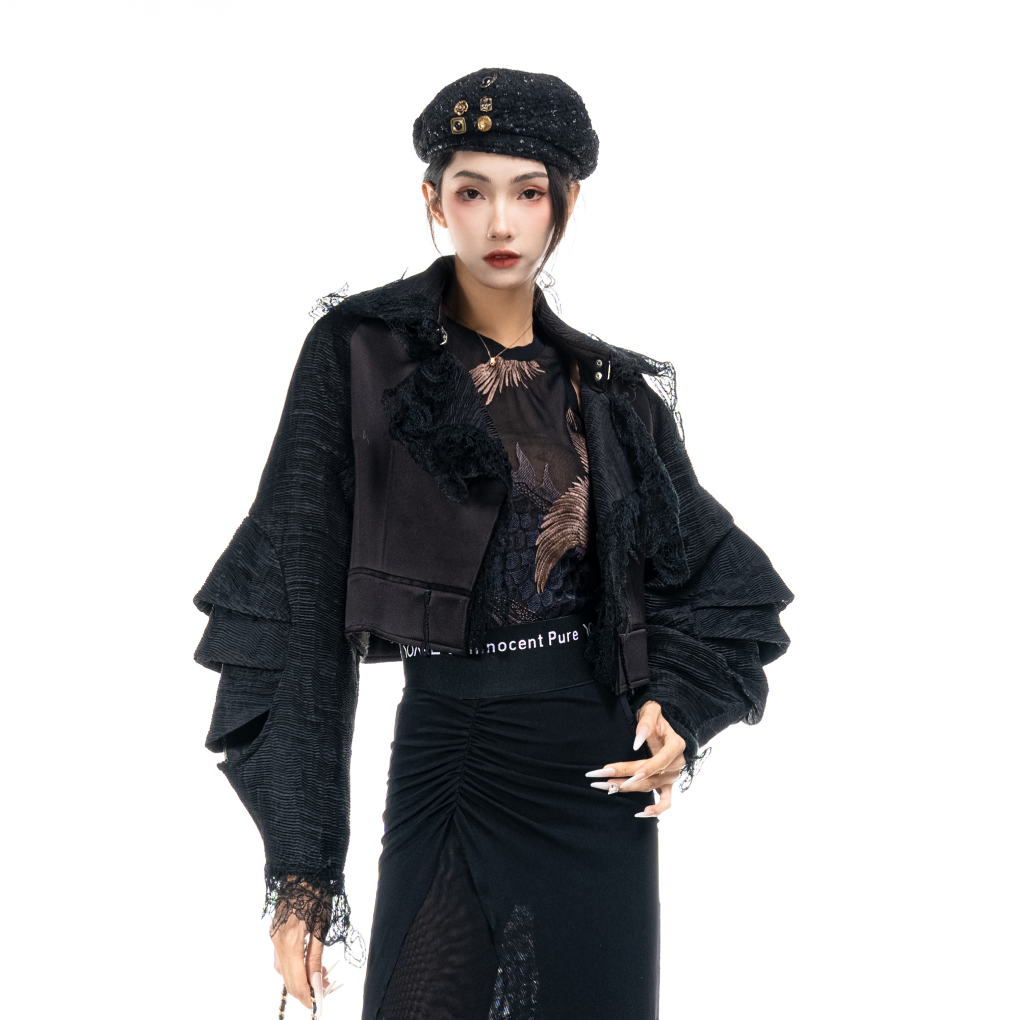 妖客鲲鳞乾坤小作C1282B短外套设计款时尚气质国风设计师品牌