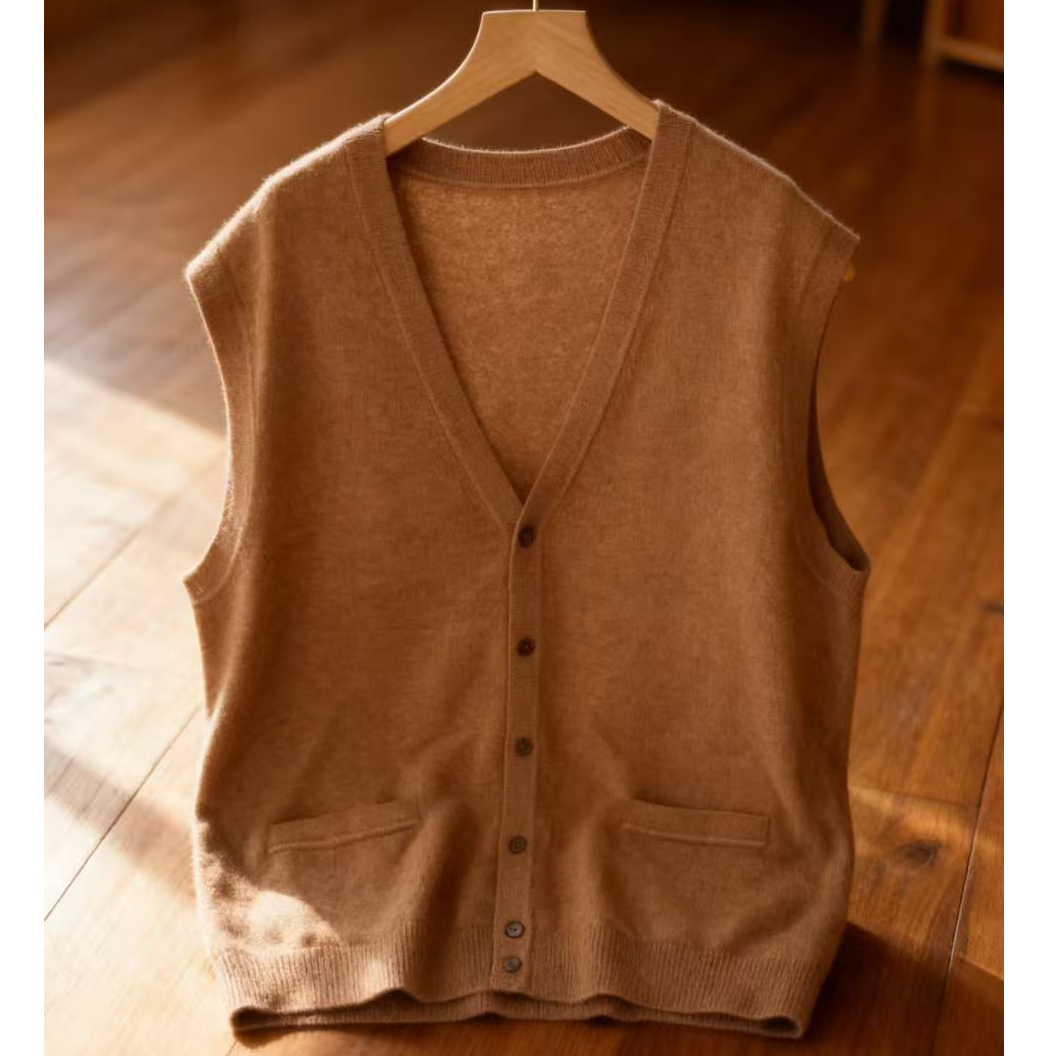 V领男士休闲百搭羊毛背心J25015