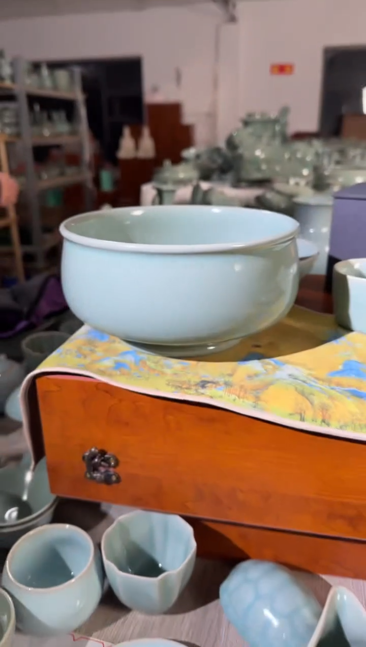 汝瓷平顶山汝瓷产品  重工茶洗