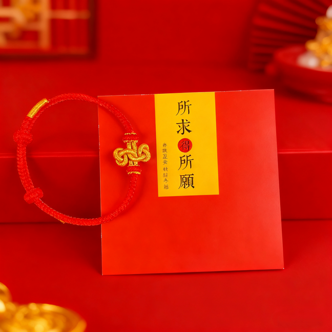 非金属布艺手链 2026马年手工编绳文昌结文昌星烁男女学生款手绳