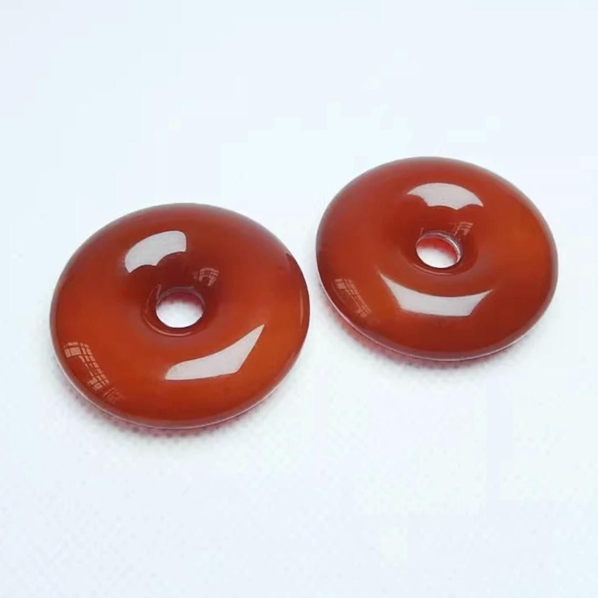 红玉髓大平安扣吊坠天然玛瑙玉扣子玉坠男女玉石项链挂件配饰吊饰