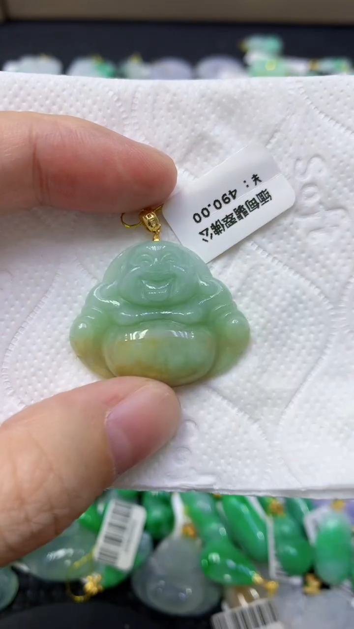 颈饰未镶嵌翡翠天然缅甸翡翠A货