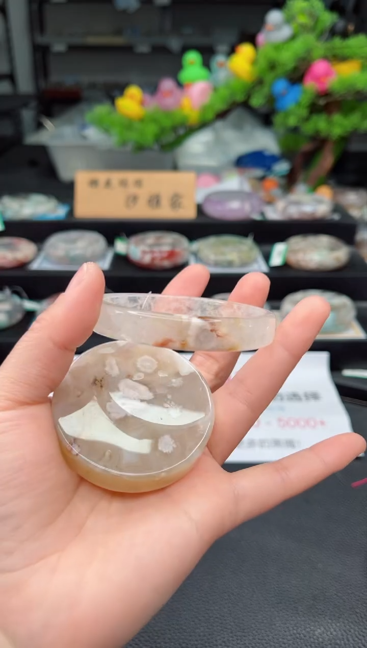 【闪购商品】石英质玉未镶嵌手镯60圈口（赠品镯心）1648704